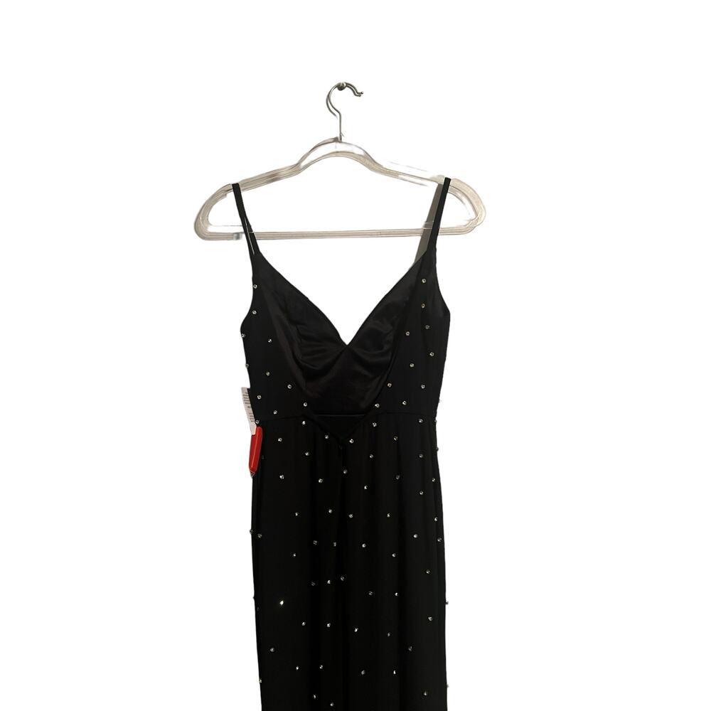 Ieena Mac Duggal Rhinestone Embellished V-Neck Gown Size 2 NWT $298 70232 - Picture 5 of 7